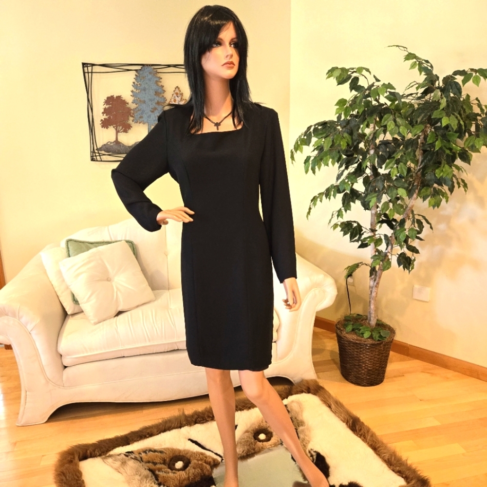 Chaus, Long Sleeve, Little Black Dress, Size 12